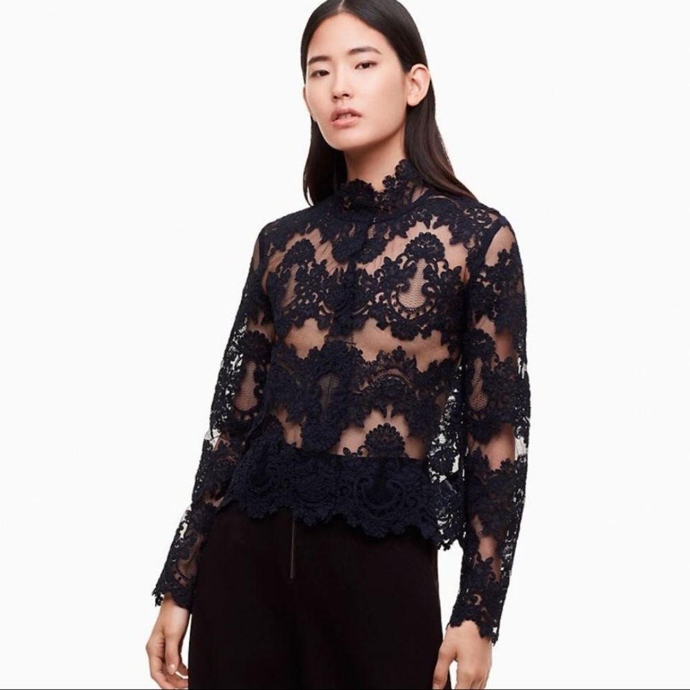 Babaton Black Lace Blouse